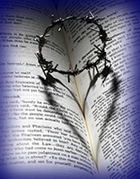 Bible, Crown of Thorns, and Heart
