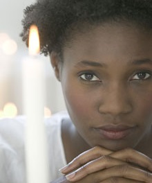  woman's praying hands 